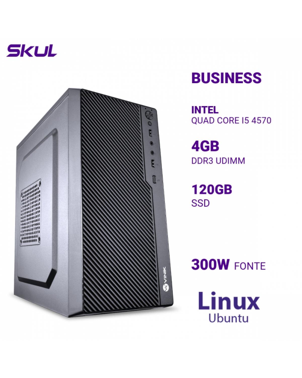 COMPUTADOR BUSINESS B500 QUAD CORE I5 4570 MEM 4GB DDR3 SSD 120GB FONTE 300W LINUX