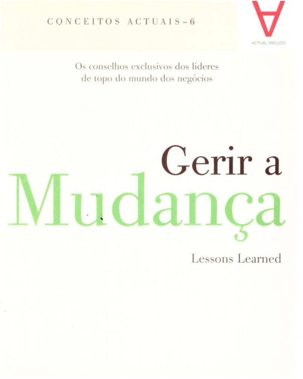 Gerir a mudança - 1ª Edição | 2009