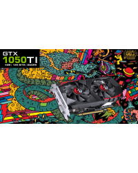 PLACA DE VIDEO NVIDIA GEFORCE GTX 1050 TI 4GB GDDR5 128 BITS DUAL-FAN - GRAFFITI SERIES - PA1050TI12804G5DF