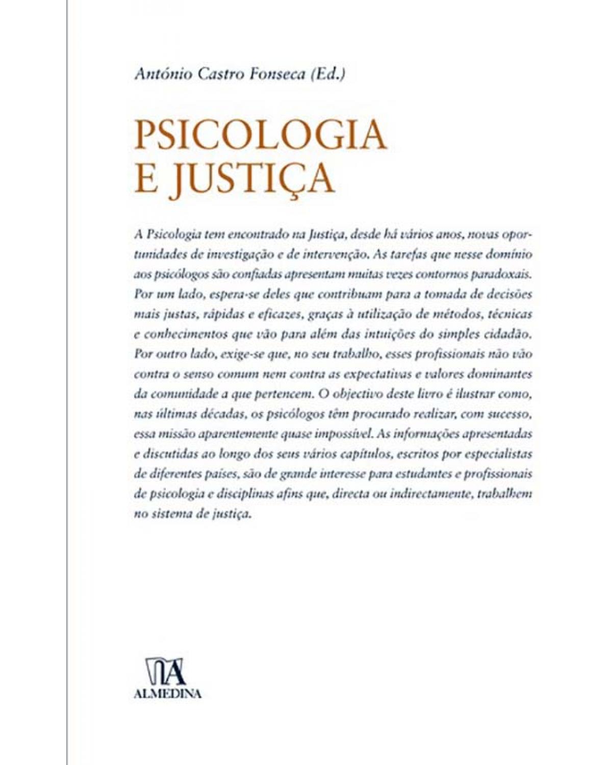 Psicologia e justiça - 1ª Edição | 2009