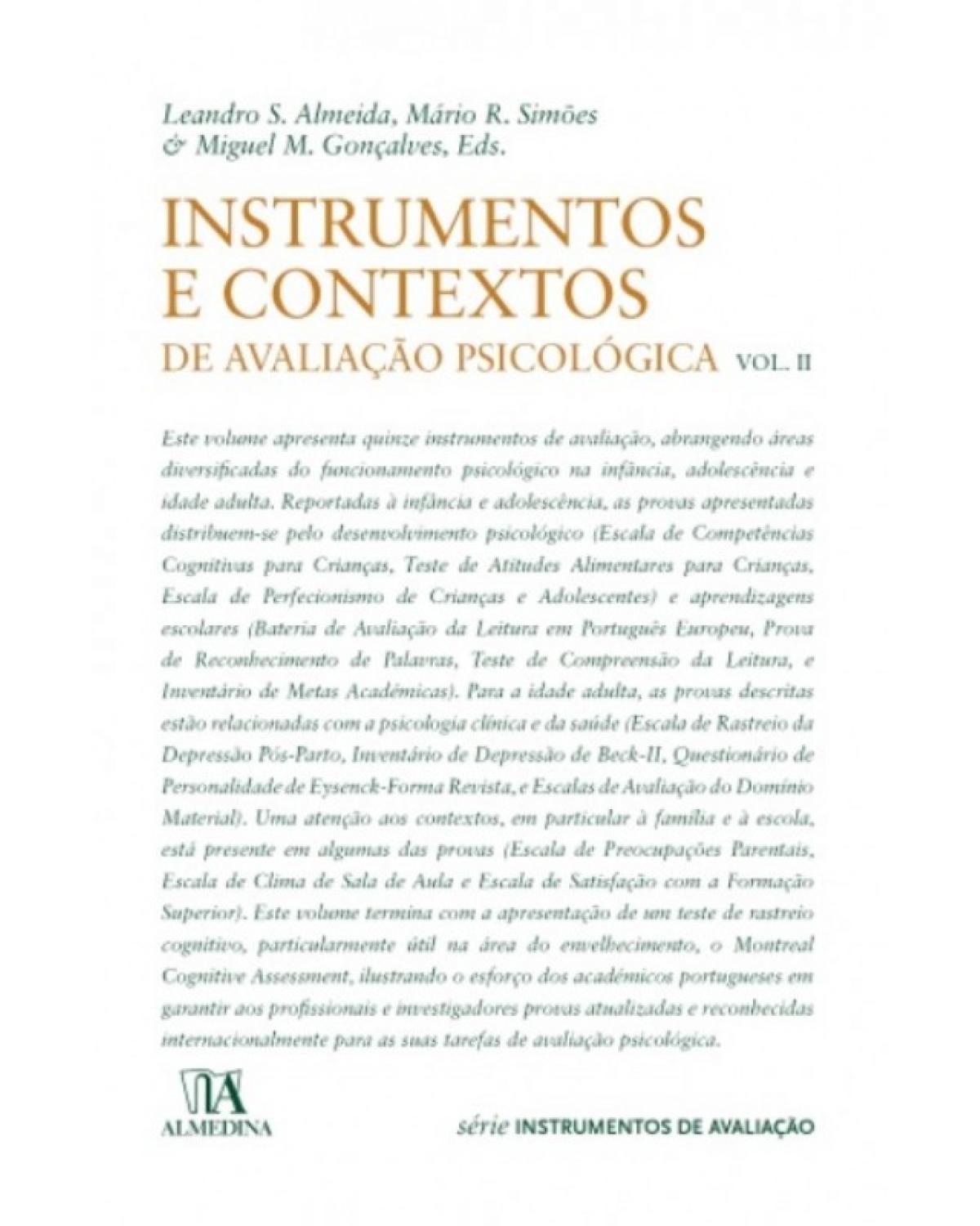 Instrumentos e contextos de avaliação psicológica - Volume 2:  - 1ª Edição | 2014