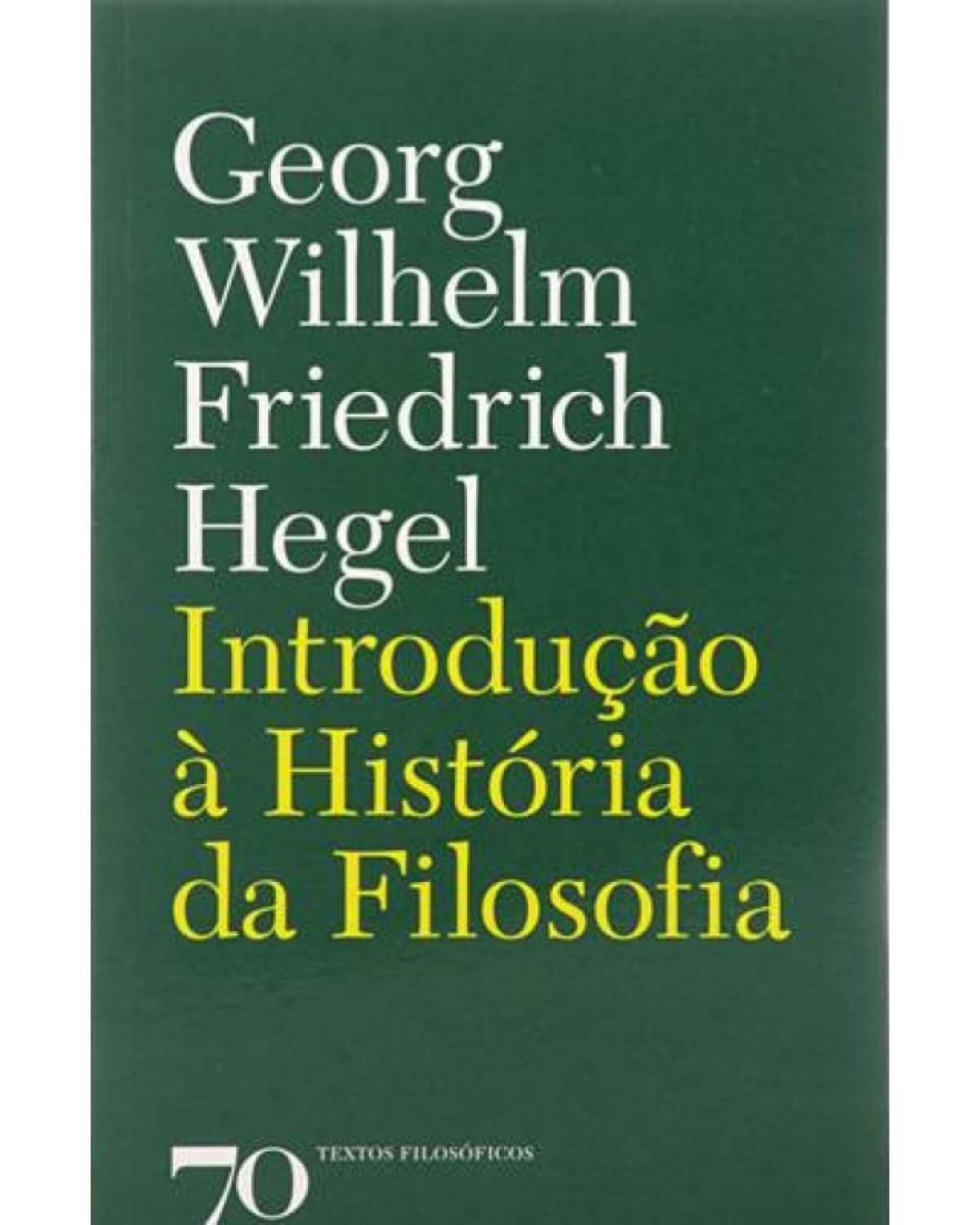 Introdução à história da filosofia - 1ª Edição | 2006