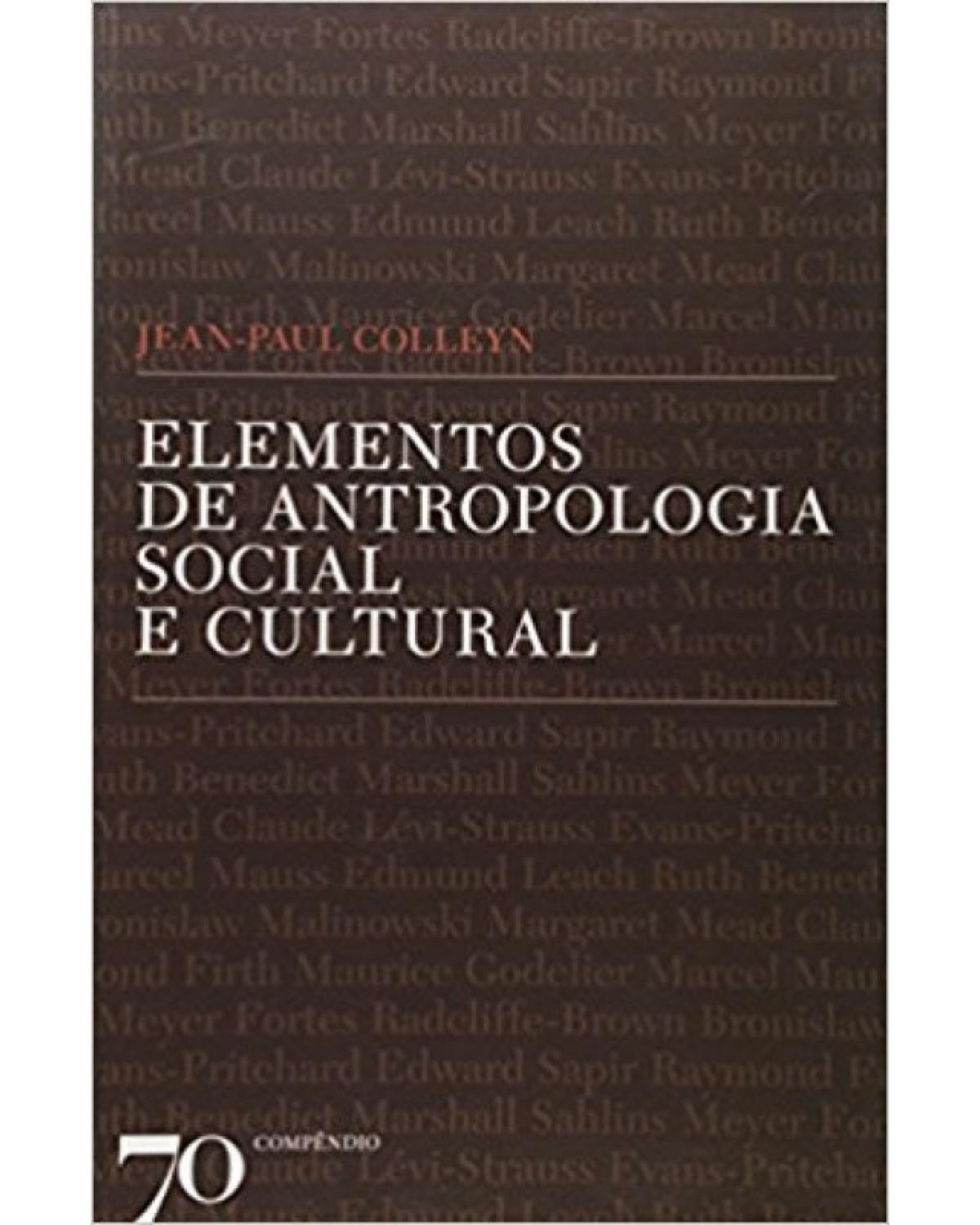 Elementos de antropologia social e cultural - 1ª Edição | 2015