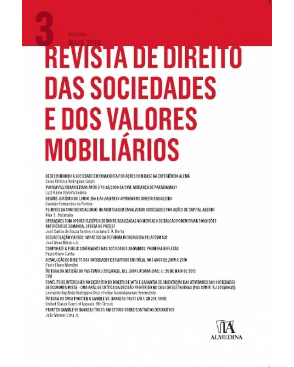 Revista de direito das sociedades e dos valores mobilários - Volume 3:  - 1ª Edição | 2016