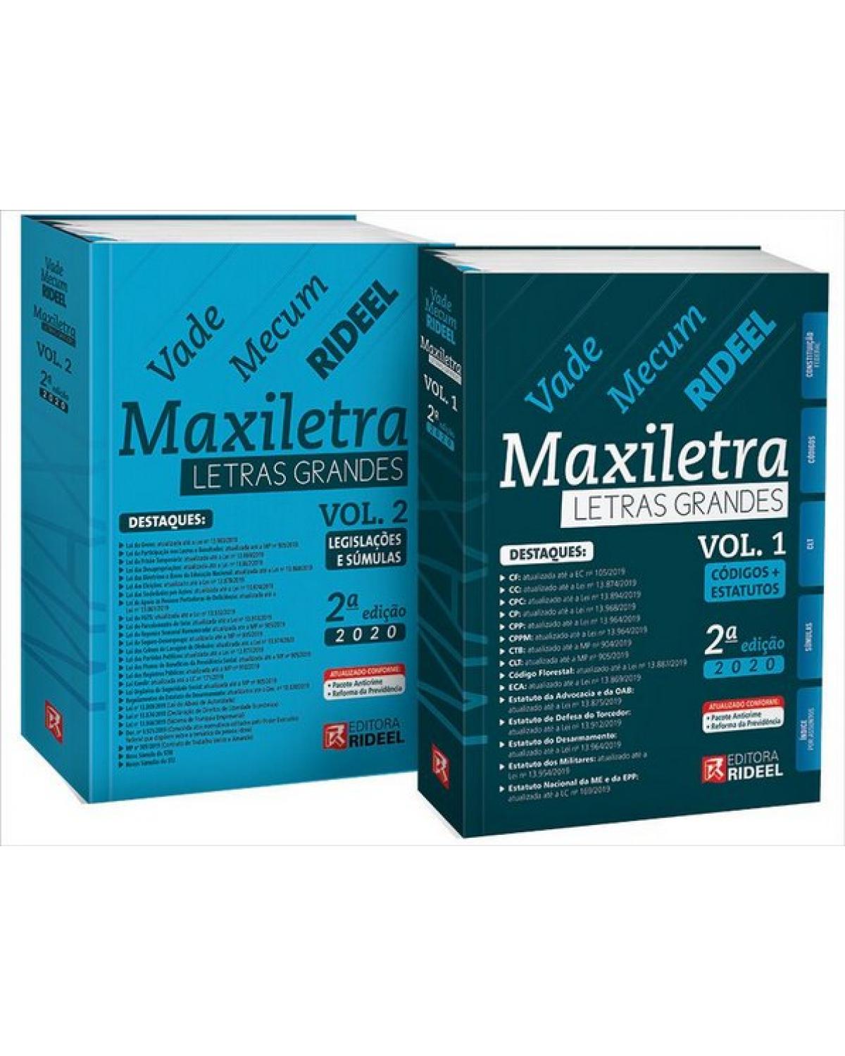 Vade Mecum Maxiletra Rideel - Letras Grandes - 2 volumes - 2ª edição