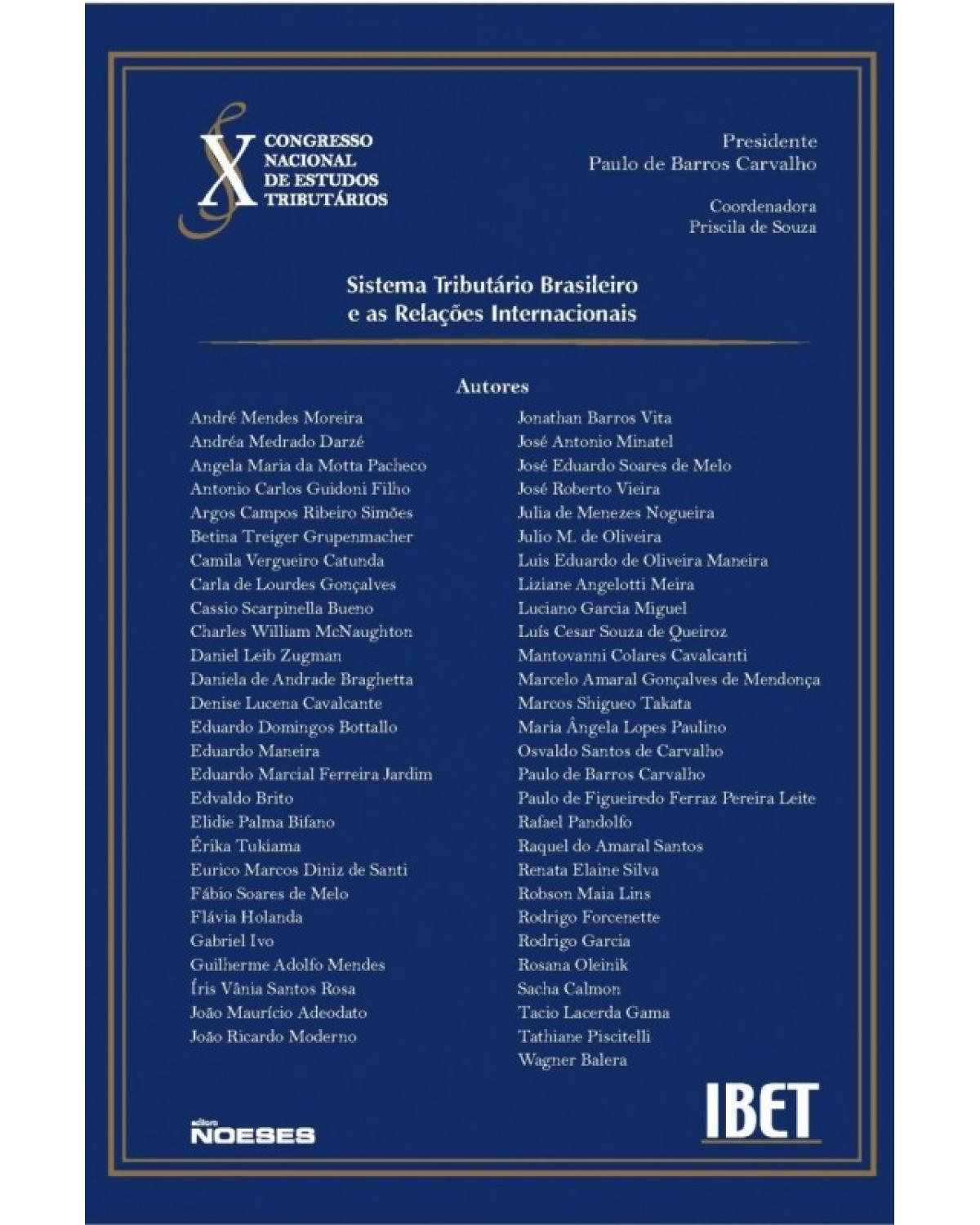 Sistema tributário brasileiro e as relações internacionais - 1ª Edição | 2013