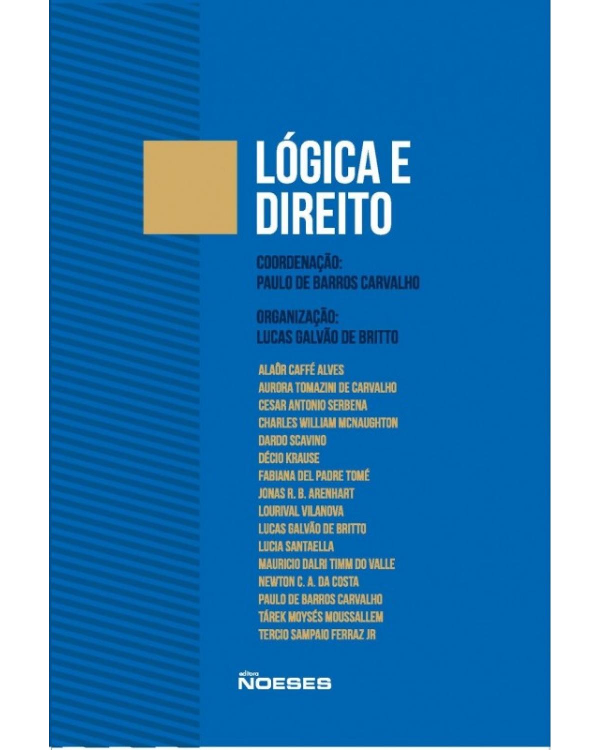 Lógica e direito - 1ª Edição | 2016