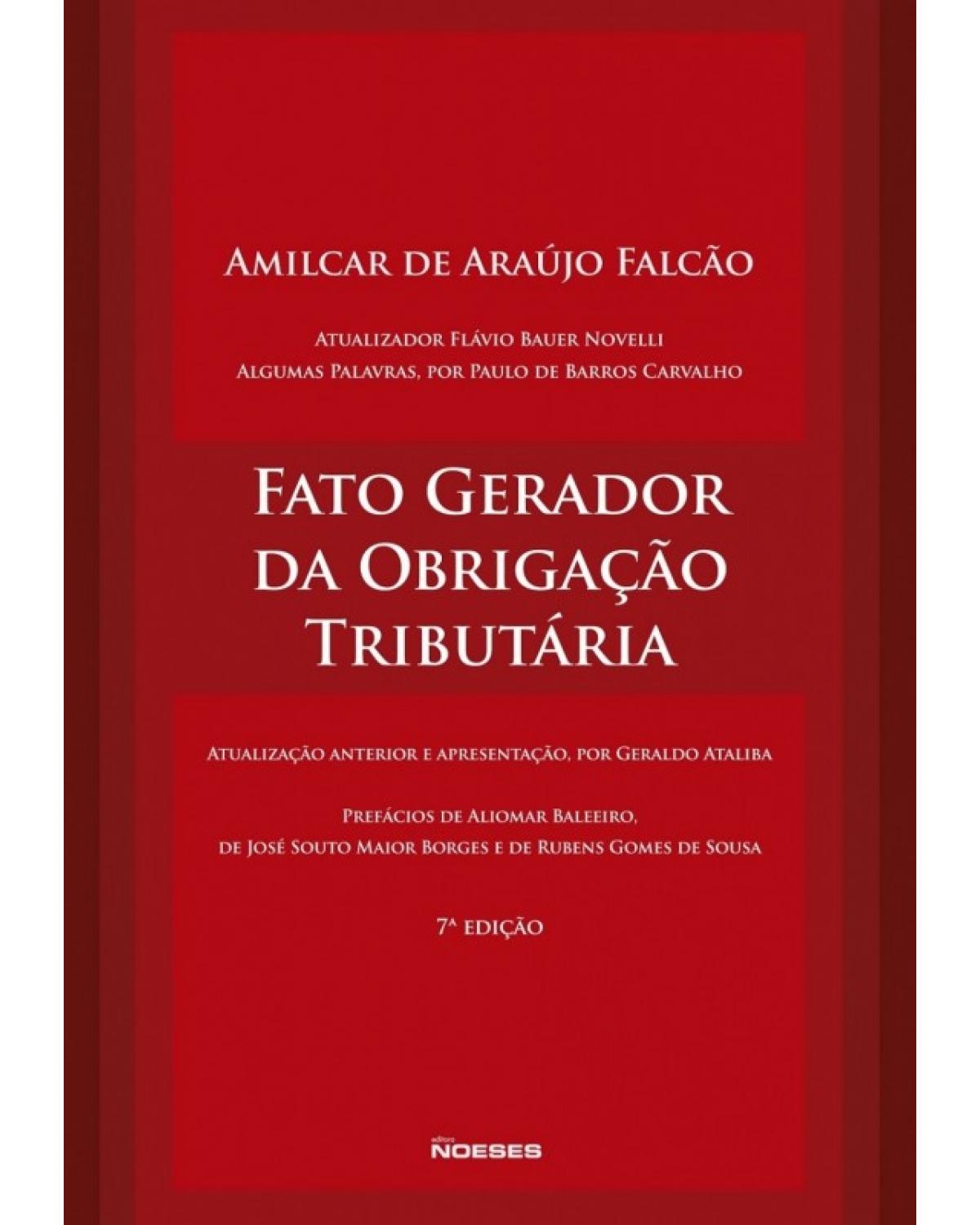 Fato Gerador da Obrigação Tributária - 7ª Edição