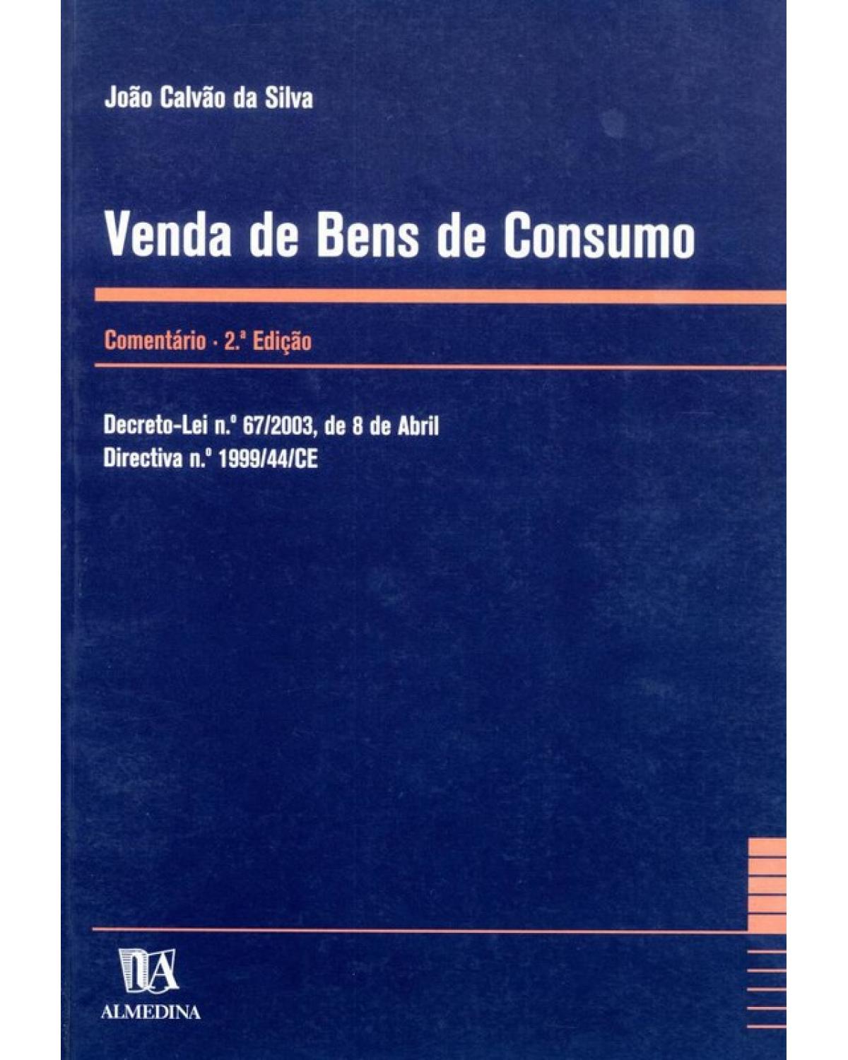 Venda de bens de consumo - comentário - 2ª Edição | 2003