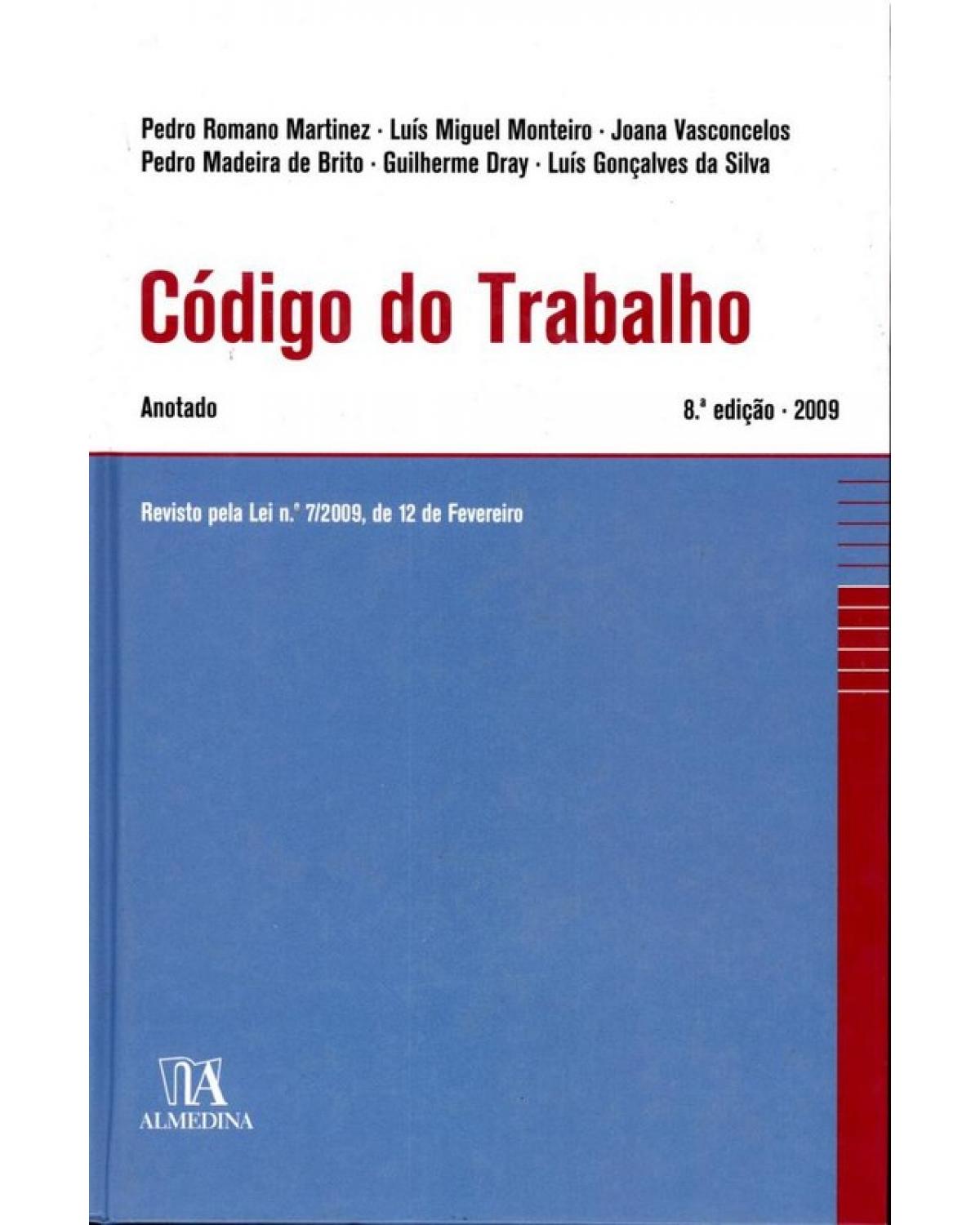 Código do trabalho - anotado - 8ª Edição | 2009