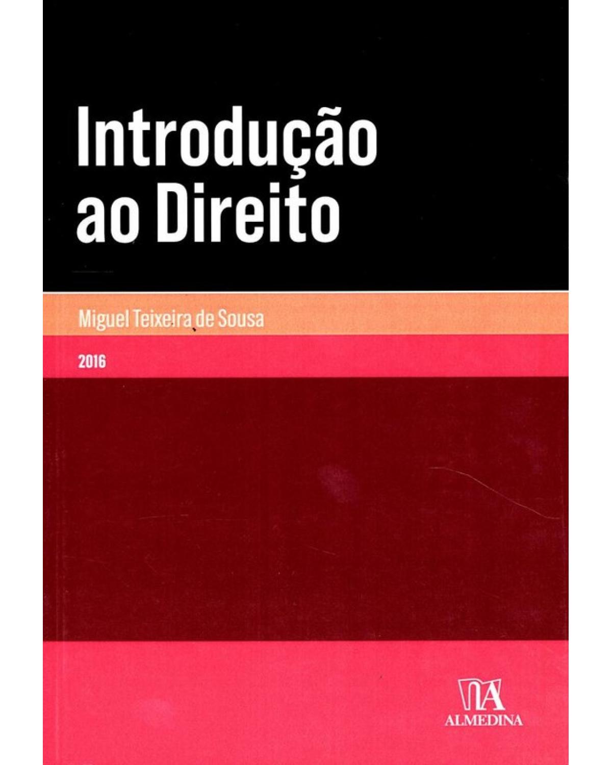 Introdução ao direito - 1ª Edição | 2016