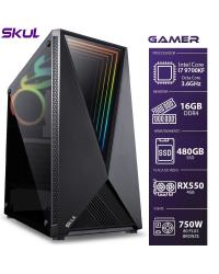 COMPUTADOR GAMER 7000 - I7 9700KF 3.6GHZ 9ª GER. MEM. 16GB DDR4 SSD 480GB RX550 4GB FONTE 750W