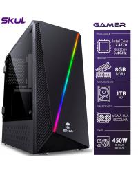 COMPUTADOR GAMER 7000 - I7 4770 3.4GHZ 4ª GER. MEM. 8GB DDR3 HD 1TB FONTE CORSAIR 450W 80PLUS BRONZE