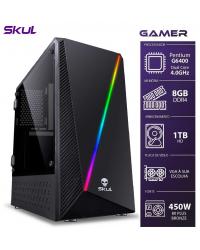 COMPUTADOR GAMER 1000 - PENTIUM G6400 4.0GHZ 10ª GER. MEM. 8GB DDR4 HD 1TB FONTE 450W