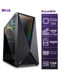 COMPUTADOR GAMER 9000 - I9 10850K 3.6GHZ 10ª GER. WATER COOLER 240MM MEM. 64GB DDR4 SSD M.2 NVME 1TB FONTE 650W