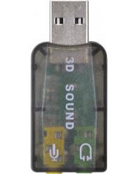 ADAPTADOR PLACA DE SOM USB 5.1 CANAIS VIRTUAL AUSB51