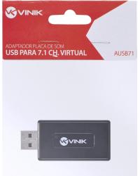 ADAPTADOR PLACA DE SOM USB 7.1 CANAIS VIRTUAL AUSB71