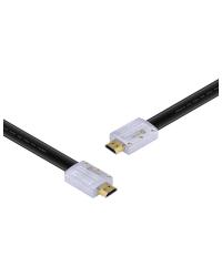 CABO HDMI 2.0 4K ULTRA HD 3D CONEXÃO ETHERNET FLAT COM CONECTOR DESMONTÁVEL 3 METROS - H20FL-3