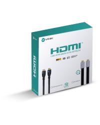 CABO HDMI 2.0 4K ULTRA HD 3D CONEXÃO ETHERNET FLAT COM CONECTOR DESMONTÁVEL 10 METROS - H20FL-10