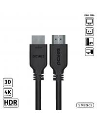 CABO HDMI 2.0 4K 28AWG PURO COBRE 5 METROS - PHM20-5