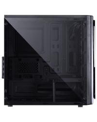 GABINETE MID-TOWER VENUS PRETO COM 2 FANS LED VERDE LATERAL EM ACRÍLICO - VENPTVD2FCA