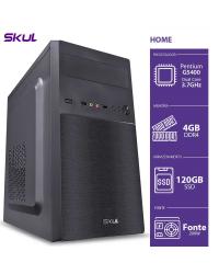 COMPUTADOR HOME H200 - PENTIUM DUAL CORE G5400 3.7GHZ MEM 4GB DDR4 SSD 120GB HDMI/VGA FONTE 250W