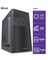 COMPUTADOR HOME H200 - PENTIUM DUAL CORE G5400 3.7GHZ MEM 8GB DDR4 SSD 240GB HDMI/VGA FONTE 250W