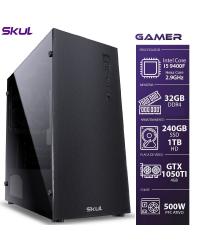 COMPUTADOR GAMER 5000 - I5 9400F 2.9GHZ 9ª GER. MEM. 32GB DDR4 SSD 240GB HD 1TB GTX 1050TI 4GB FONTE 500W