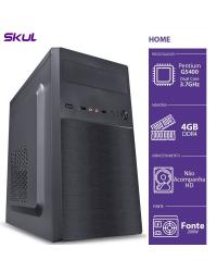 COMPUTADOR HOME H200 - PENTIUM DUAL CORE G5400 3.7GHZ MEM 4GB DDR4 SEM HD/SSD HDMI/VGA FONTE 250W