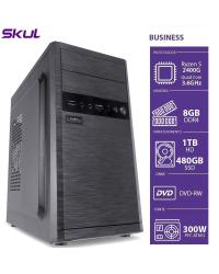 COMPUTADOR BUSINESS B500 - RYZEN 5 2400G 3.6GHZ 8GB DDR4 HD 1TB SSD 480GB HDMI/VGA DVD-RW FONTE 300W