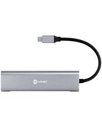 HUB USB TIPO C / TYPE C 5 EM 1 COM 2 USB 3.0 + HDMI + LEITOR DE CARTÃO SD E TF- HC-5