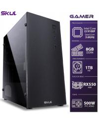 COMPUTADOR GAMER 3000 - I3 9100F 3.6GHZ 9ª GER. MEM. 8GB DDR4 HD 1TB RX 550 4GB FONTE 500W