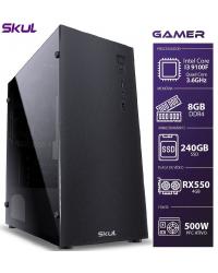 COMPUTADOR GAMER 3000 - I3 9100F 3.6GHZ 9ª GER. MEM. 8GB DDR4 SSD 240GB RX 550 4GB FONTE 500W