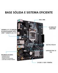 COMPUTADOR GAMER 3000 - I3 9100F 3.6GHZ 9ª GER. MEM. 8GB DDR4 SEM HD RX 550 4GB FONTE 500W