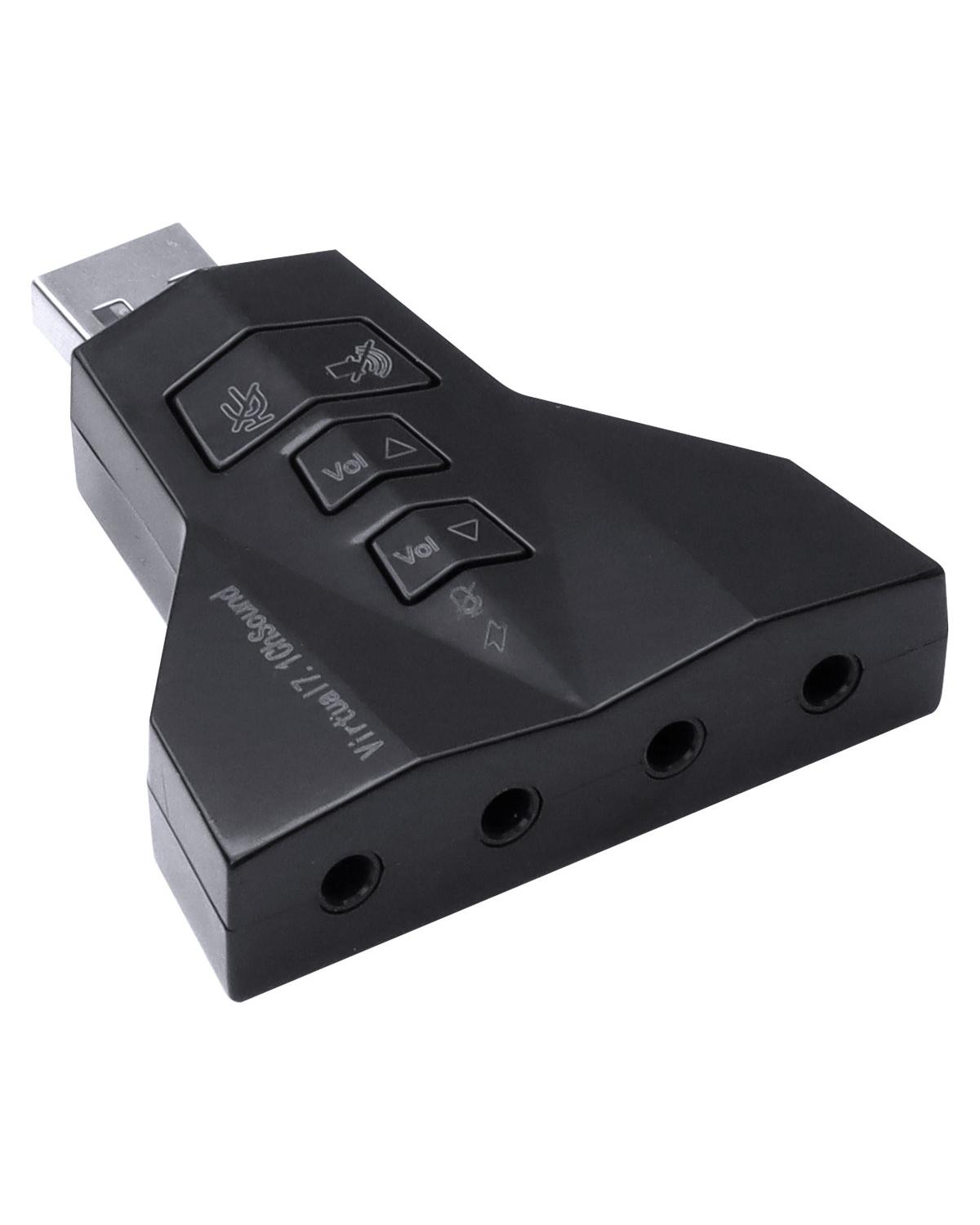 ADAPTADOR PLACA DE SOM USB 4 PORTAS P2 - COMPATIVEL COM PS3 - A4PUSBM