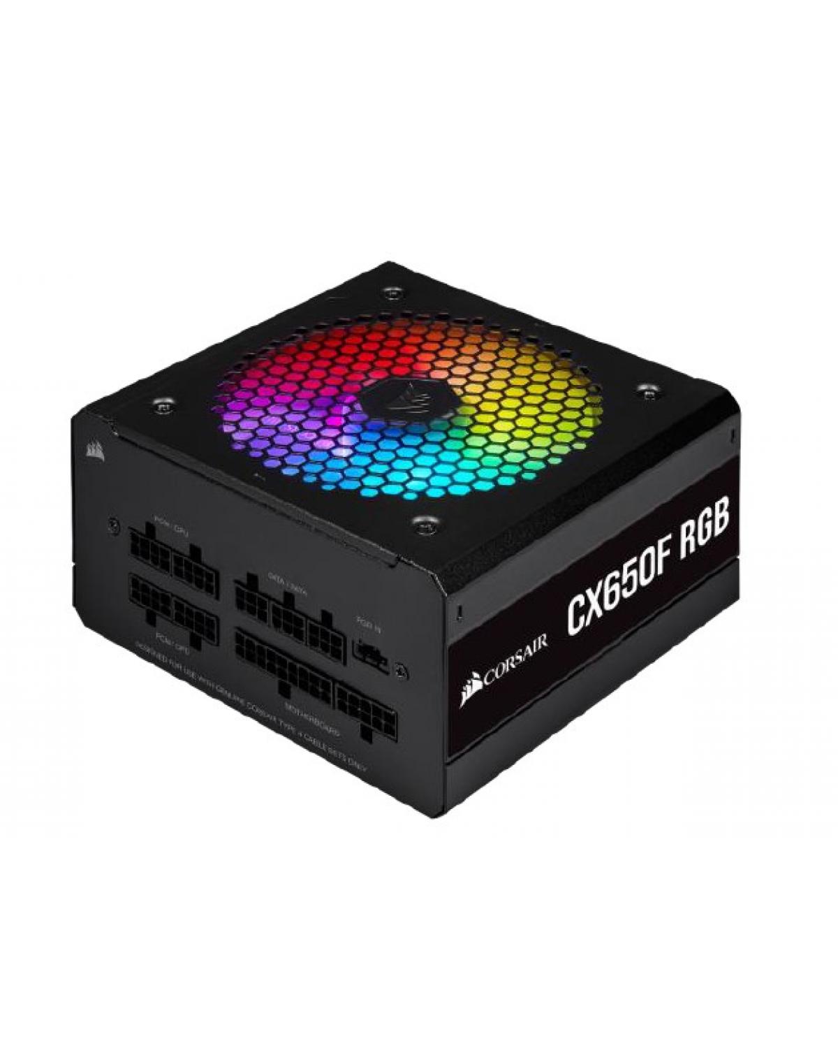 FONTE ATX 650W - CX650F FULL MODULAR - RGB BLACK - 80 PLUS BRONZE - COM CABO DE FORCA - CP-9020217-BR