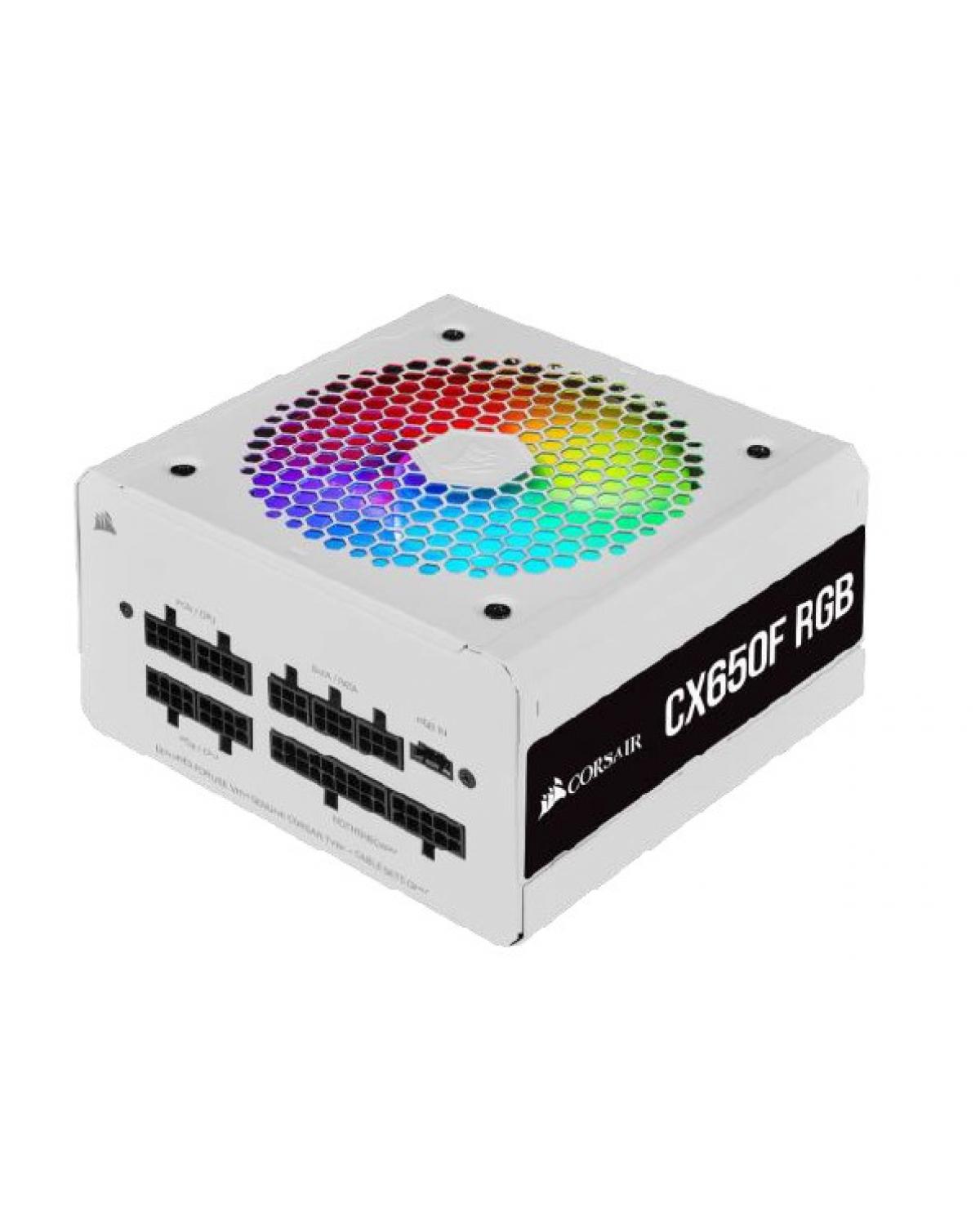 FONTE ATX 650W - CX650F FULL MODULAR - RGB WHITE - 80 PLUS BRONZE - COM CABO DE FORCA - CP-9020226-BR