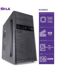 COMPUTADOR HOME H200 - PENTIUM DUAL CORE G5400 3.7GHZ MEM 4GB DDR4 SEM HD/SSD HDMI/VGA FONTE 300W