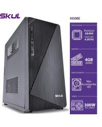 COMPUTADOR HOME H200 - PENTIUM DUAL CORE G6400 4.0GHZ 4GB DDR4 SEM HD HDMI/VGA FONTE 200W