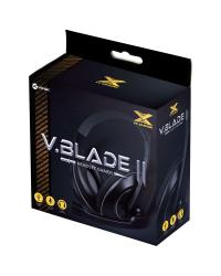 HEADSET GAMER VX GAMING V BLADE II USB COM MICROFONE RETRÁTIL E AJUSTE DE HASTE PRETO COM VERMELHO - GH200