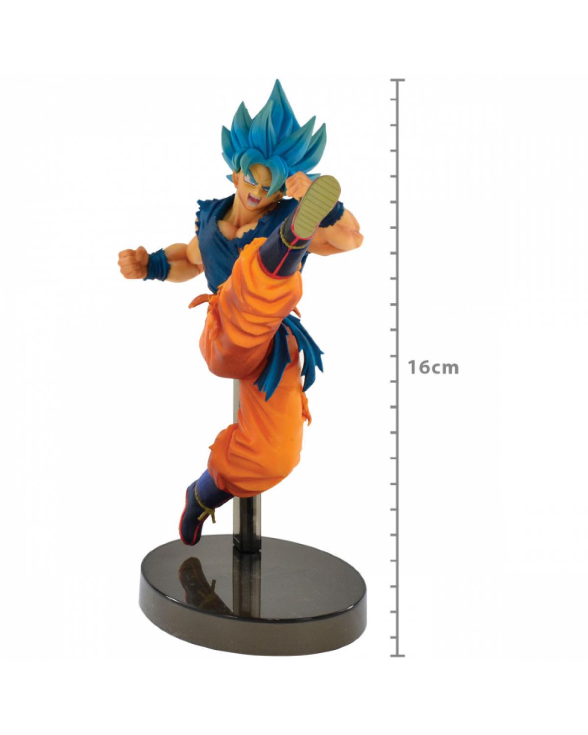 Kit 3 Boneco Dragon Ball Z Goku Super Sayajin Cabelo Azul em