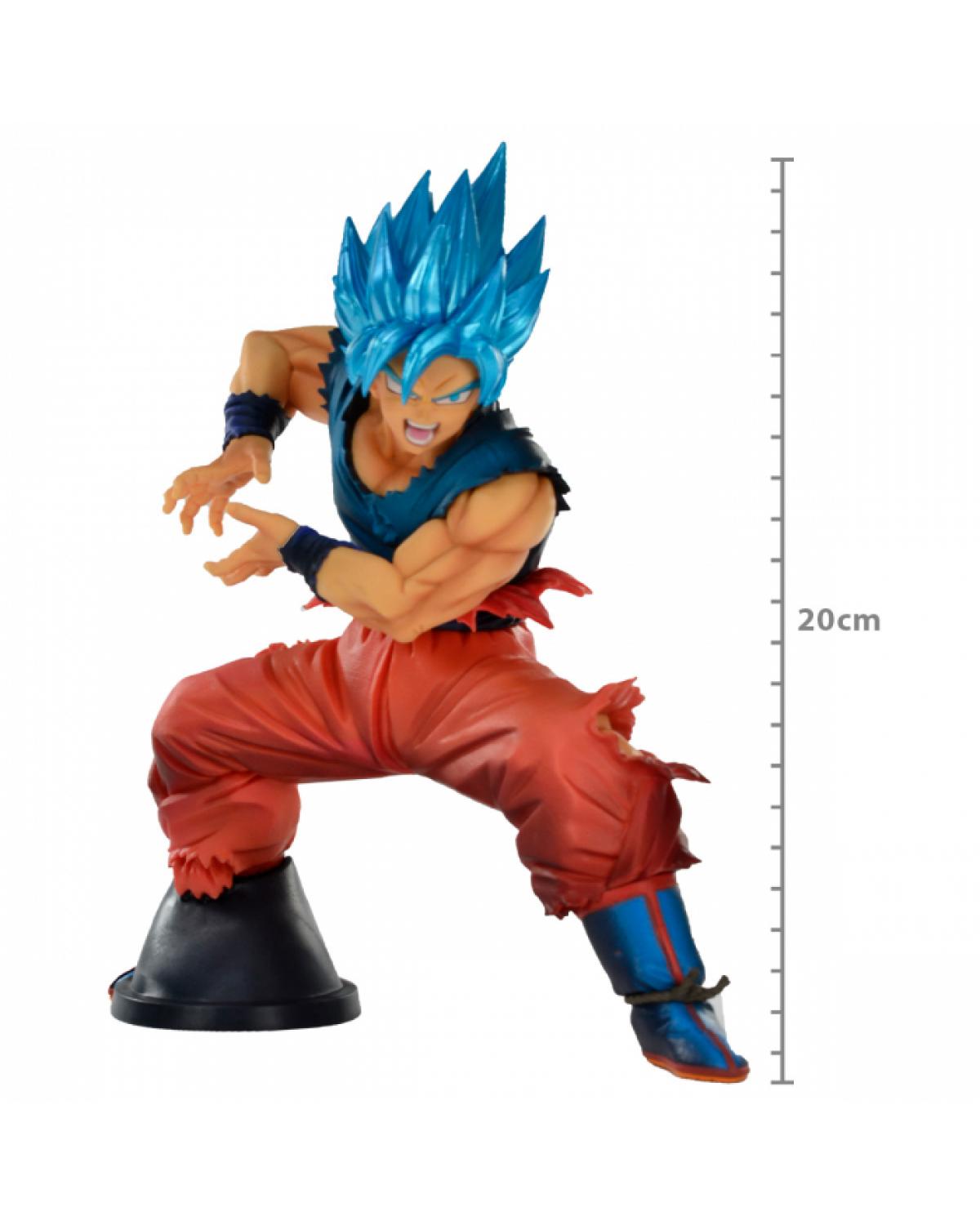 Boneco Dragon Ball Goku Ssj Blue Azul Z Super Dragonball Figura Miniatura  18cm - WIN Colecionáveis