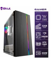 COMPUTADOR GAMER 5000 - R5 2600 3.4GHZ MEM. 32GB DDR4 (2X 16GB) SSD 240GB HD 1TB GTX 1660 6GB FONTE 450W