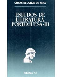 Estudos de literatura portuguesa - Volume 3:  - 1ª Edição | 1988