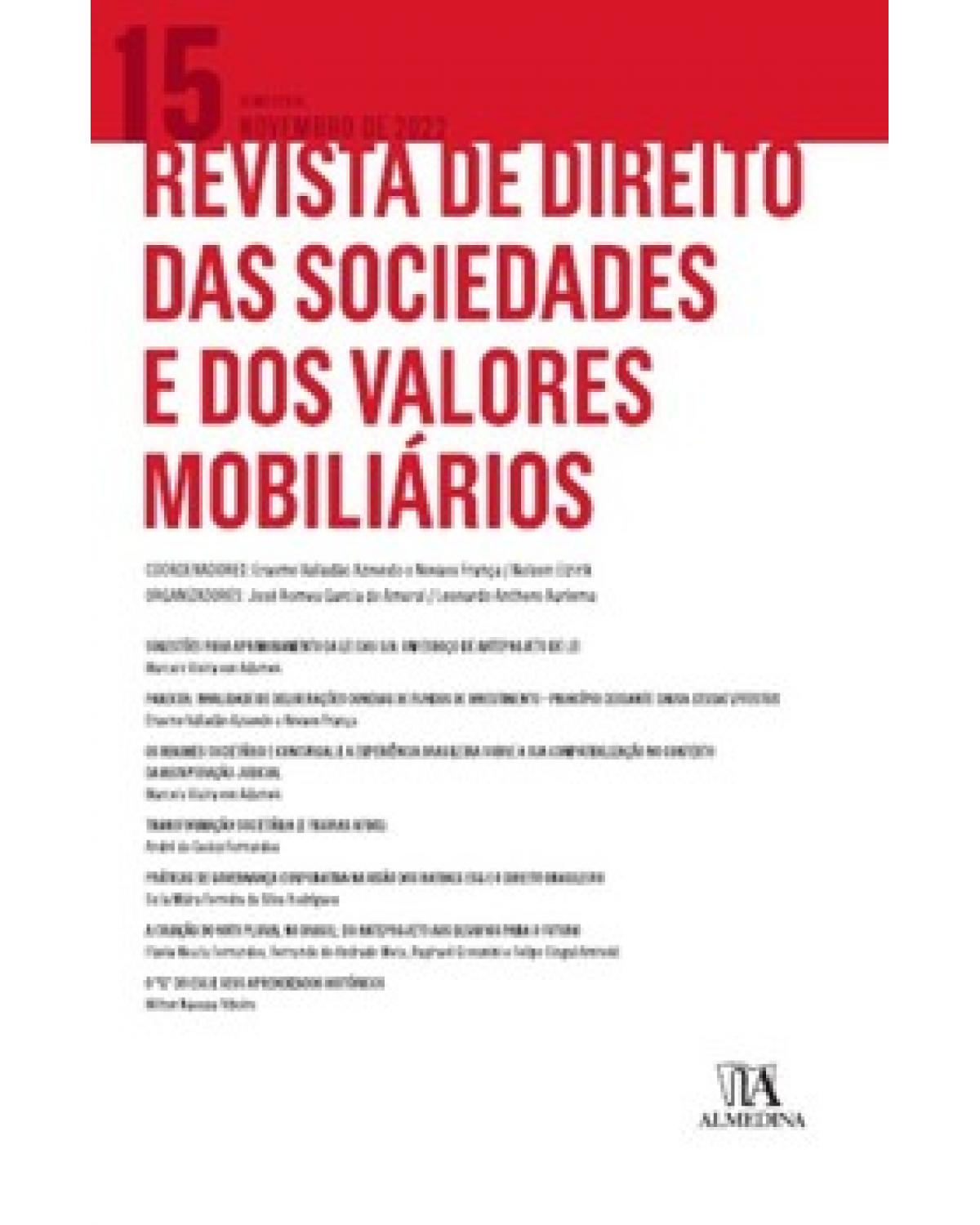 Revista de direito das sociedades e dos valores mobiliários - 15ª Edição | 2022