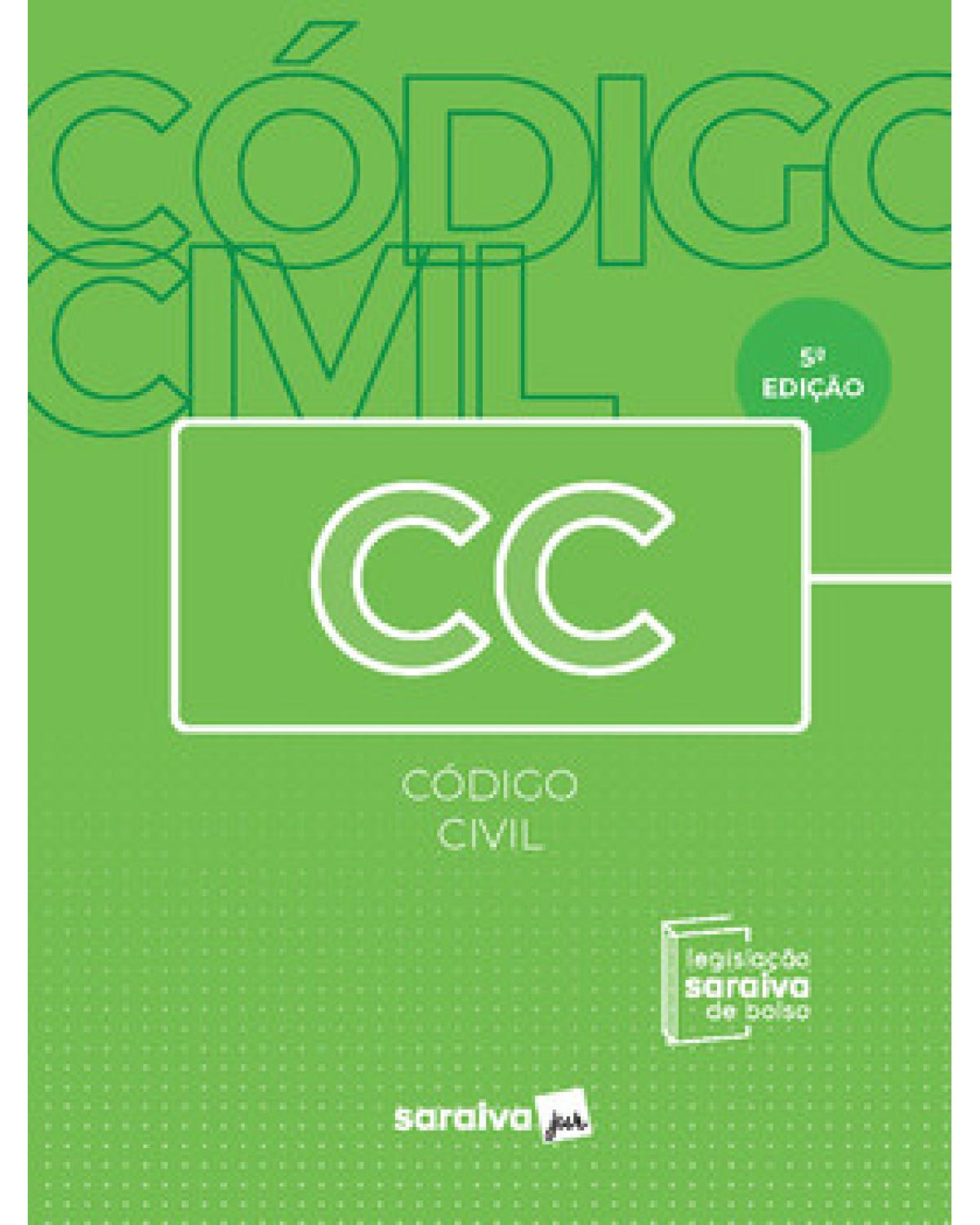 Código civil mini - Coleção Saraiva de bolso - 5ª Edição | 2023