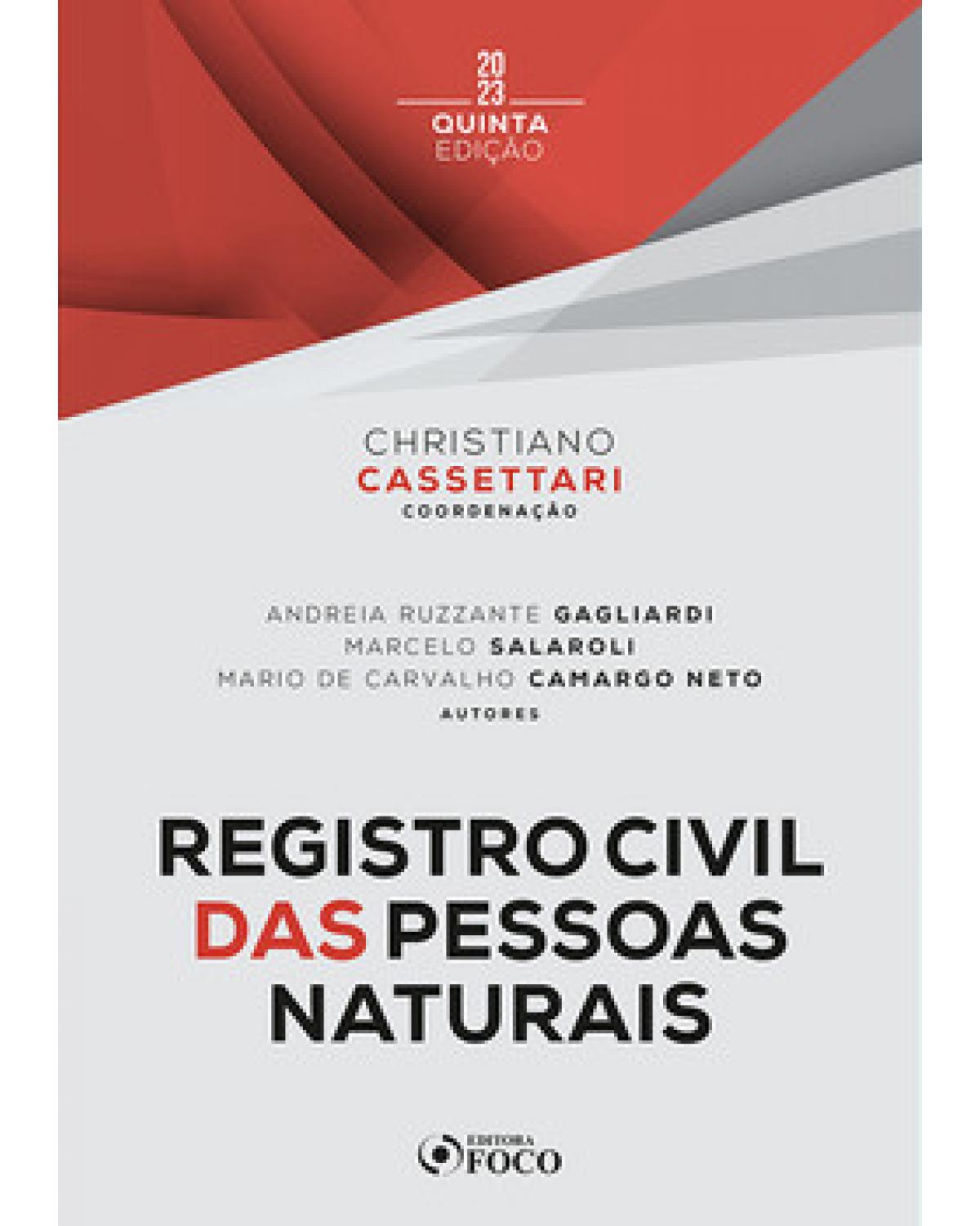Registro civil das pessoas naturais - 5ª Edição | 2023
