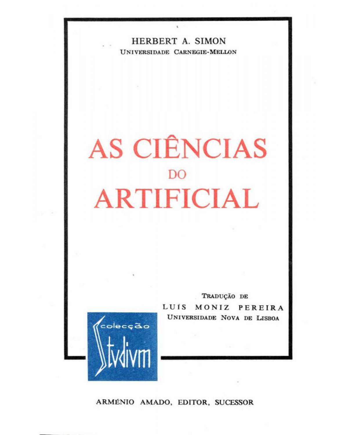 As ciências do artificial - 1ª Edição | 1981