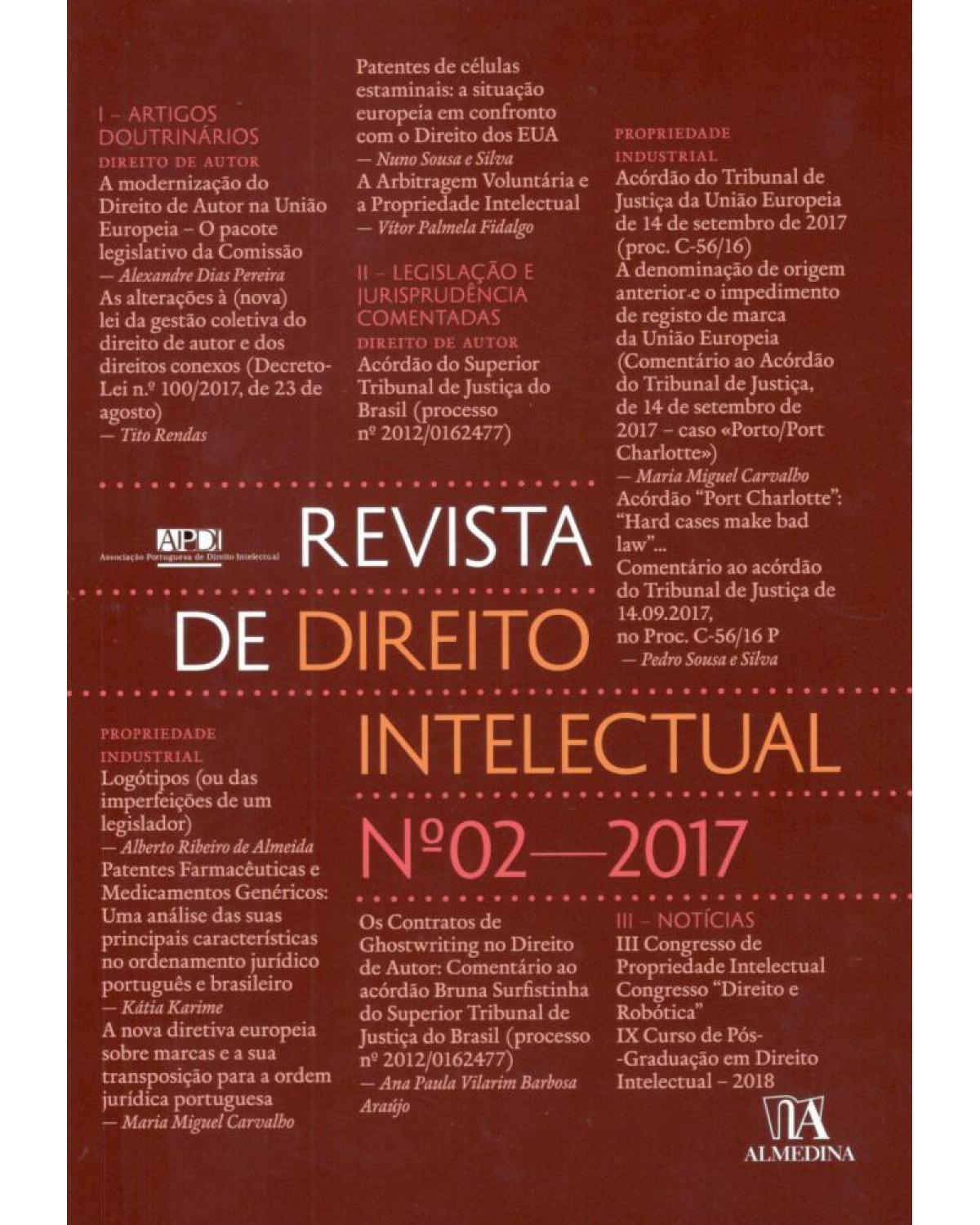 Revista de direito intelectual - nº 02 - 1ª Edição | 2017