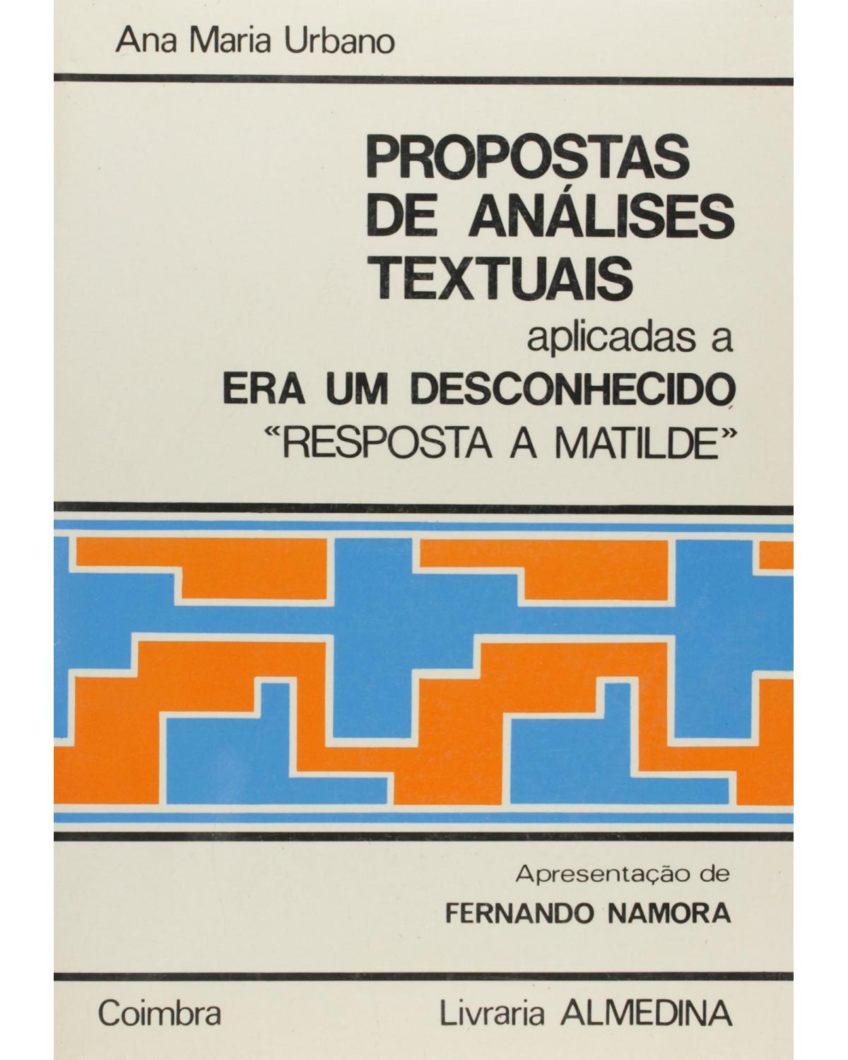 Propostas de análises textuais - 1ª Edição | 1982